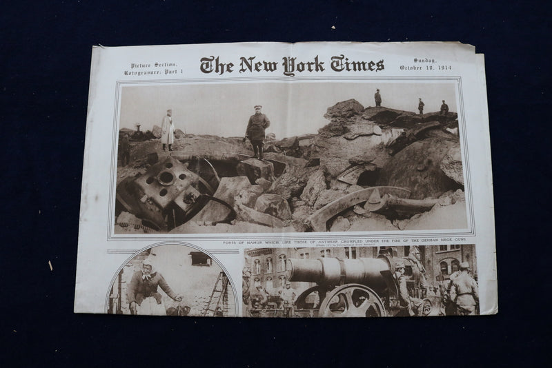 1914 OCTOBER 18 NEW YORK TIMES PICTURE SECTION - WORLD SERIES - NP 8880