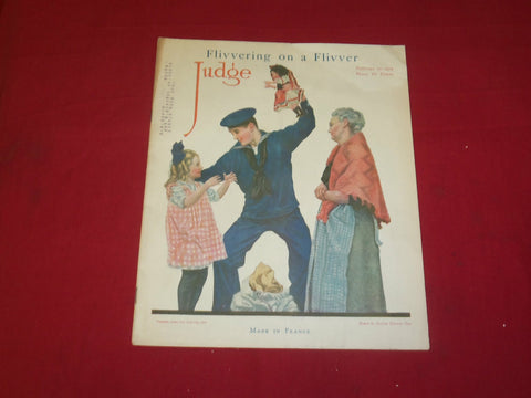 1919 FEBRUARY 22 JUDGE MAGAZINE- MADE IN FRANCE- ILLUSTRATIONS & STORIES- B 6078