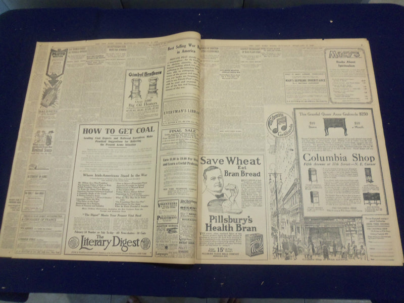 1918 FEBRUARY 2 NEW YORK TIMES - ARMY THREAT TO CRUSH BERLIN STRIKE - NT 8228
