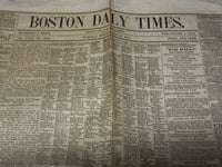 1845 JUNE 17 BOSTON DAILY TIMES NEWESPAPER - TROTTING MATCH CAMBRIDGE - NP 3878V