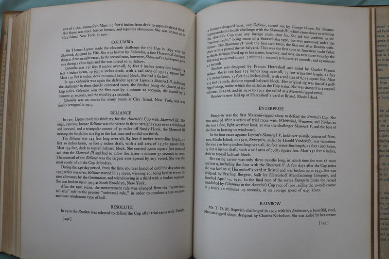 1940 SAILING AND SMALL CRAFT DOWN THE AGES HARDCOVER BY EDGAR BLOOMSTER- KD 9652