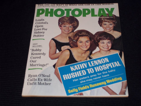 1968 DECEMBER PHOTOPLAY MAGAZINE - THE LENNON SISTERS FRONT COVER - E 16691