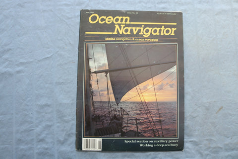 1990 JUNE OCEAN NAVIGATOR MAGAZINE - AUXILIARY POWER COVER - ST 6921J
