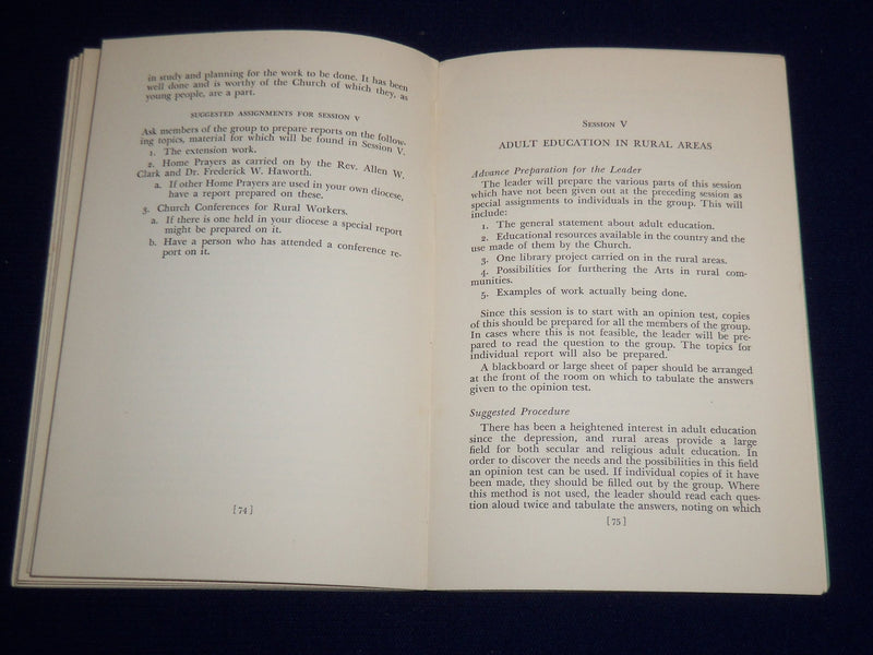1937 FORWARD INTO RURAL AMERICA SOFTCOVER BOOK BY MARGARET W. TEAGUE - K 512