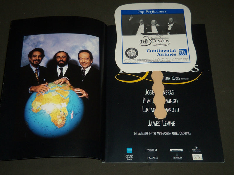1996/1997 THE 3 TENORS LIVE IN NEW YORK PROGRAM LOT OF 2 - PLUS A FAN - ST 4902