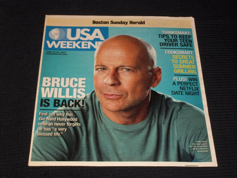 2007 JUNE 22 BOSTON SUNDAY HERALD USA MAGAZINE - BRUCE WILLIS - E 5267