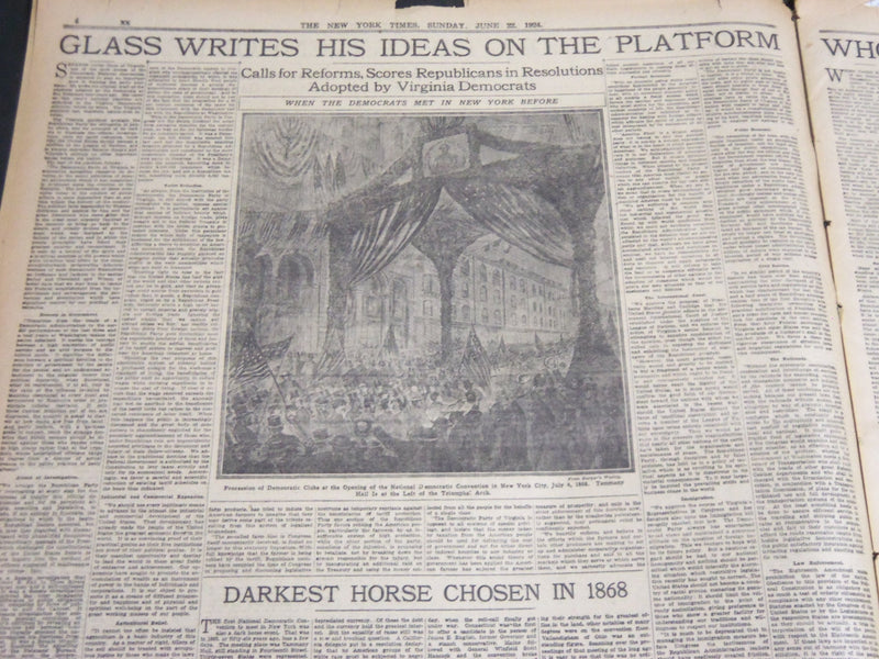 1924 JUN 22 NY TIMES SPECIAL FEATURES LEADERS POINT OUT DUTY DEMOCRATS - NT 7091