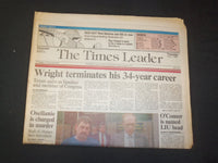 1989 JUNE 1 WILKES-BARRE TIMES LEADER - JIM WRIGHT QUITS AS SPEAKER - NP 7519