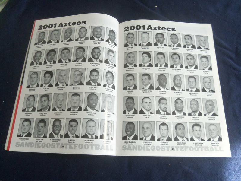 2001 SEP 29 FOOTBALL PROGRAM - SAN DIEGO STATE UNIVERSITY VS AIR FORCE- SP 1218X