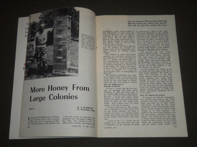 1961 OCTOBER GLEANINGS BEE CULTURE MAGAZINE - DICK CLARK COVER - J 2551