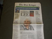 2016 FEBRUARY 21 STAR LEDGER NEWSPAPER - HARPER LEE DIED - 1926-2016