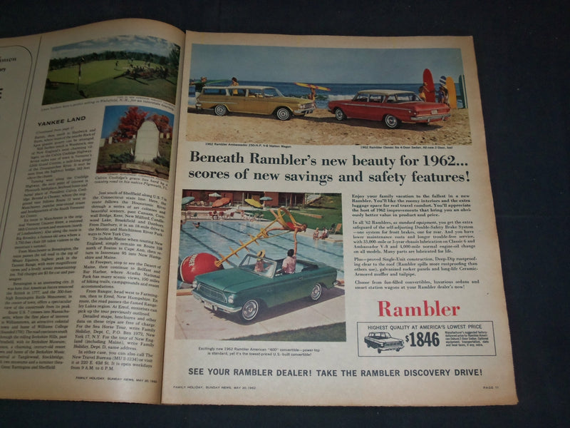 1962 & 1965 NY SUNDAY NEWS COLOROTO MAGAZINE - FAMILY HOLIDAY- LOT OF 2 -NP 3460