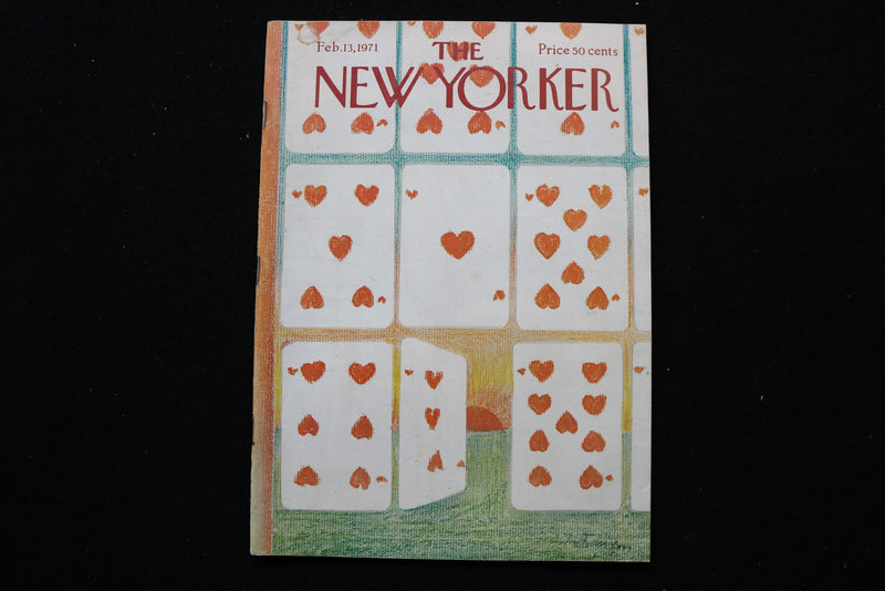 1971 FEBRUARY 13 NEW YORKER MAGAZINE - GREAT ILLUSTRATED COVER - NY 2836