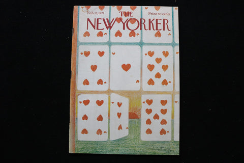 1971 FEBRUARY 13 NEW YORKER MAGAZINE - GREAT ILLUSTRATED COVER - NY 2836
