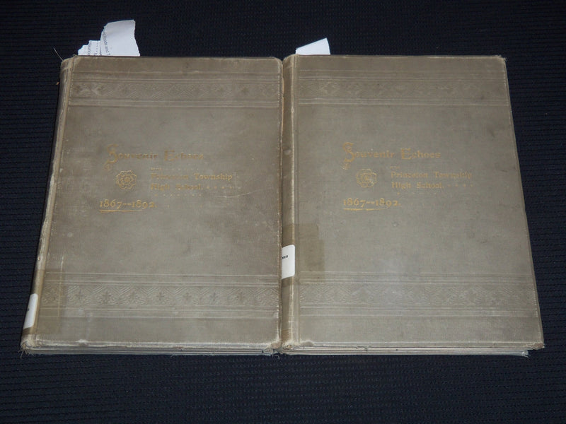 1892 SOUVENIR ECHOES PRINCETON HIGH SCHOOL 1869-1892 LOT OF 2 - KD 4134