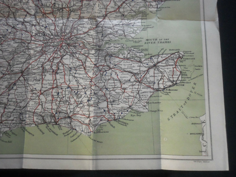 1920'S SAFETY OR GRADED ROAD MAP OF ENGLAND BOOK - LARGE SCALE EDITION - J 3938