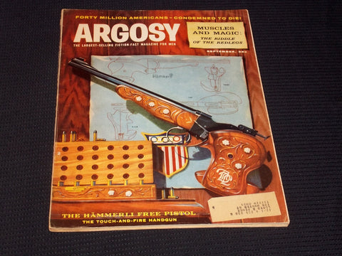 1957 SEPTEMBER ARGOSY MAGAZINE - HAMMERLI FREE PISTOL FRONT COVER - E 5308