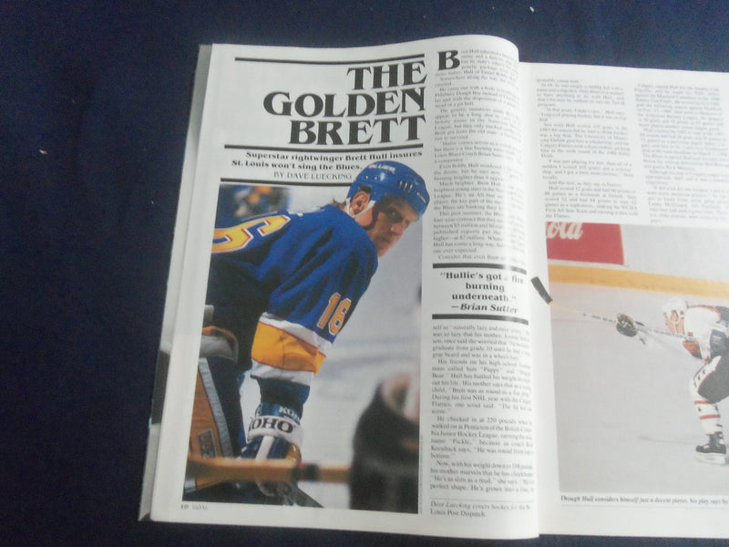 1991 APRIL NHL GOAL MAGAZINE - VOLUME XVIII - BRETT HULL - SP 6483O
