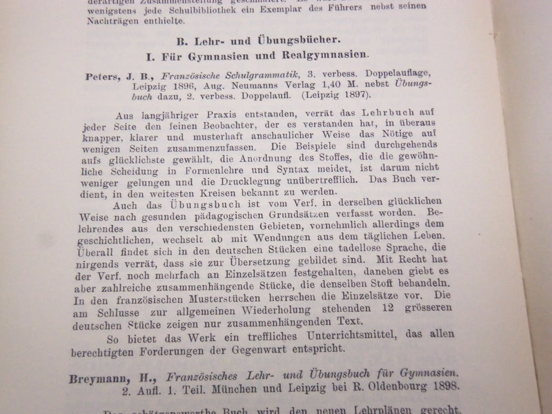 1898-1900 ZEITSCHRIFT FUR FRANZOSISCHE SPRACHE GERMAN MAGAZINE LOT OF 6 - O 2853