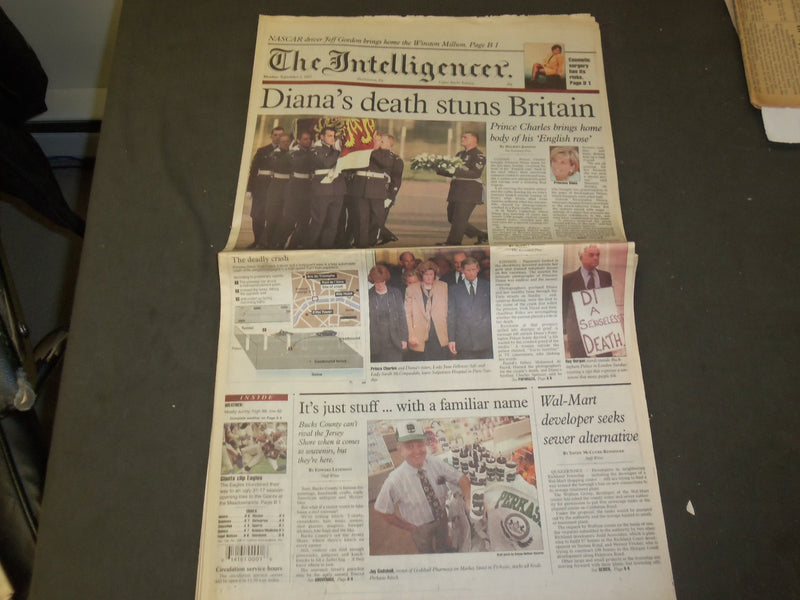 1997 SEPTEMBER 1 THE INTELLIGENCER NEWSPAPER - PRINCESS DIANA DEAD - NP 3332