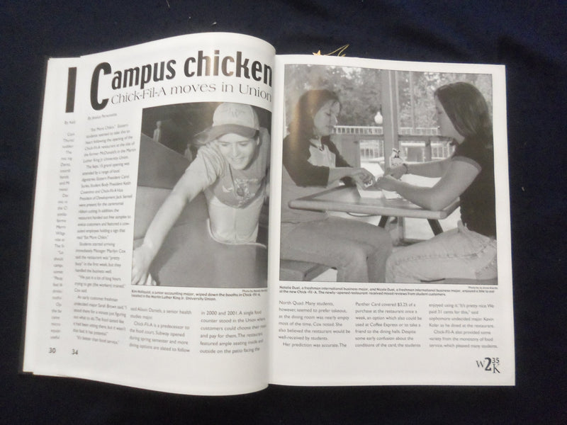 2000-2001 WARBLER EASTERN ILLINOIS STATE COLLEGE YEARBOOK-CHARLESTON, IL-YB 3319