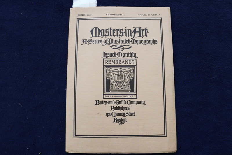 1900 JUNE MASTERS IN ART - SOFTCOVER - REMBRANDT - 10 PLATES - K 1523