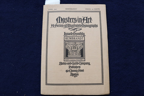 1900 JUNE MASTERS IN ART - SOFTCOVER - REMBRANDT - 10 PLATES - K 1523