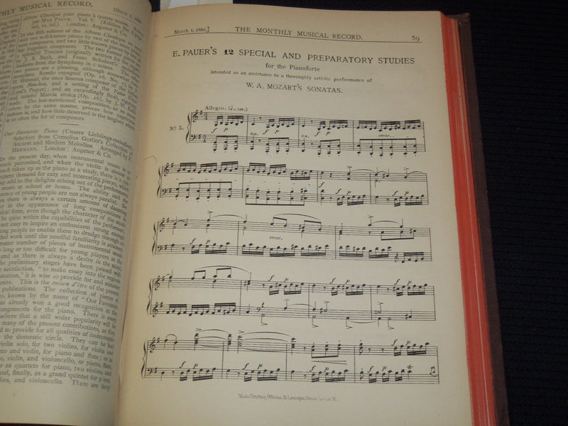 1886 THE MONTHLY MUSICAL RECORD BOUND VOLUME #16 - LISZT DEATH - KD 7462G