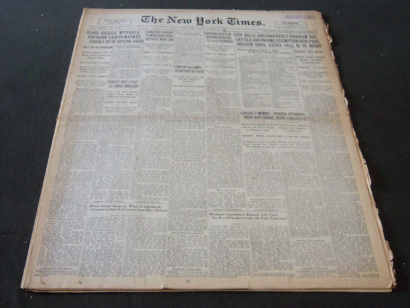 1929 MARCH 29 NEW YORK TIMES - STIMSON BECOMES SECRETARY OF STATE - NT 6629