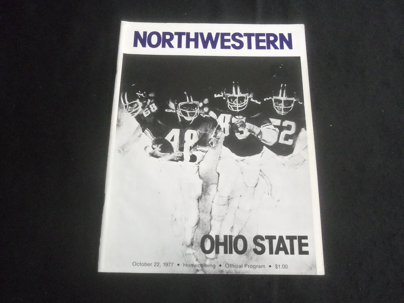 1977 OCTOBER 22 FOOTBALL PROGRAM- NORTHWESTERN UNIV VS PENN STATE UNIV - B 5533Z