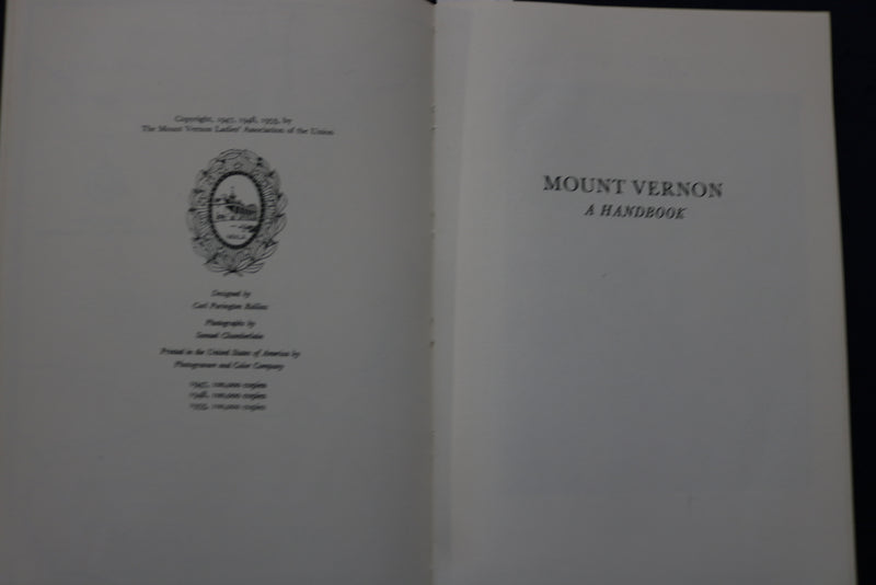1953 & 1967 MOUNT VERNON - AN ILLUSTRATED HANDBOOK -SOFTCOVER - LOT OF 2- K 1343