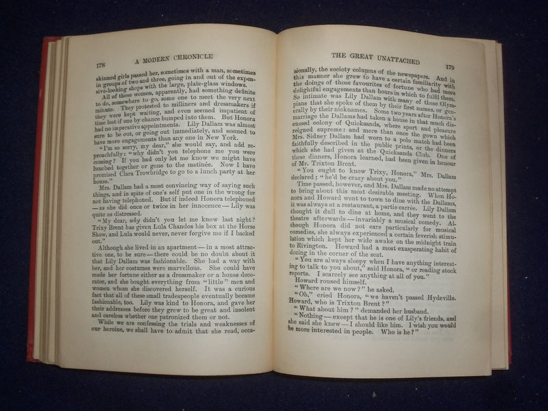 1910 A MODERN CHRONICLE HARDCOVER BOOK BY WINSTON CHURCHILL - KD 9061