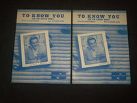 PERRY COMO TO KNOW YOU AUTOGRAPHED SHEET MUSIC - LOT OF 2 - AM 81