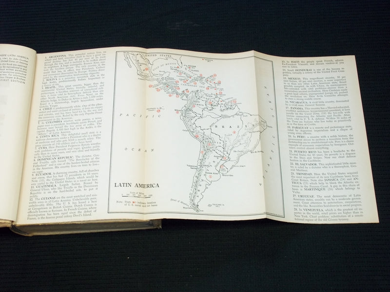 1941 INSIDE LATIN AMERICA HARDCOVER BOOK BY JOHN GUNTHER - FIRST EDN - KD 7594