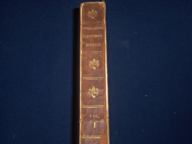 1803 SATIRES OF DECIMUS JUNIUS JUVENALIS VOL NO. 1 BY WILLIAM GIFFORD - KD 2223