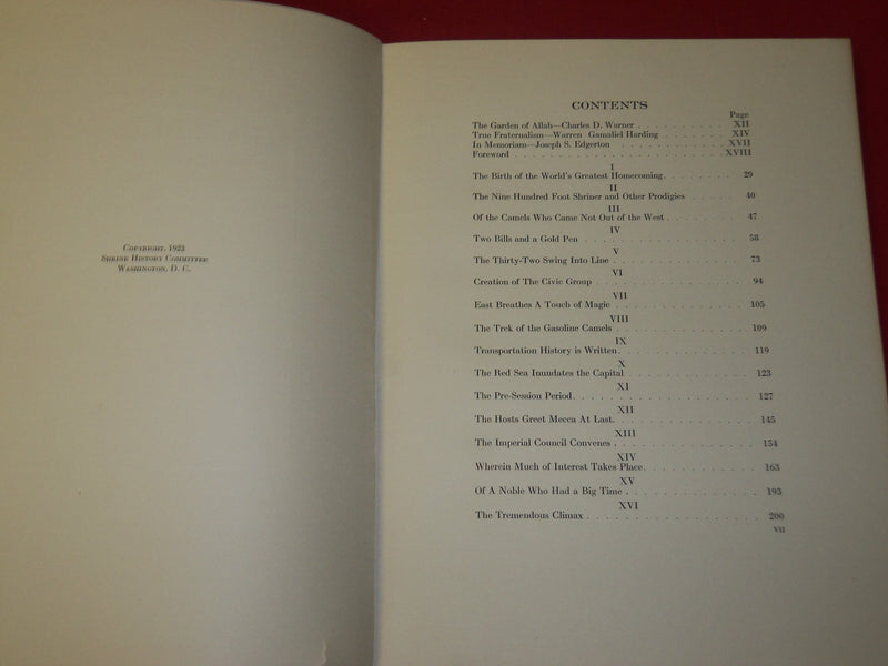 1923 THE PILGRIMAGE BOOK BY JOSEPH S. EDGERTON - NICE PHOTOS - KD 5419
