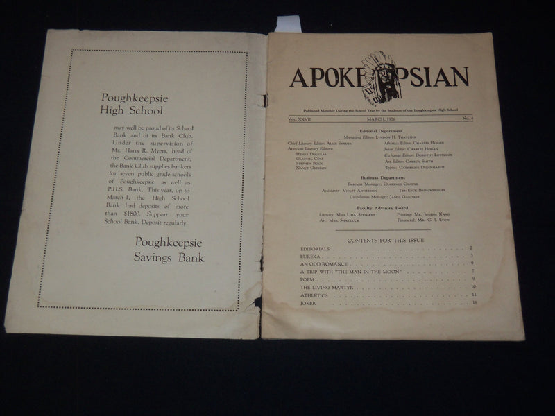 1924-1928 APOKEEPSIAN POUGHKEEPSIE HIGH SCHOOL MAGAZINES LOT OF 11 - O 1789