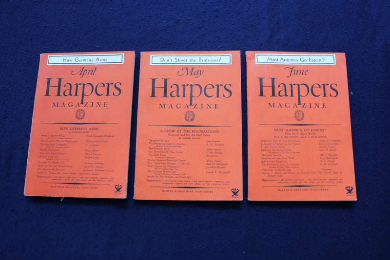 1934 HARPER'S MAGAZINE - LOT OF 12 - COMPLETE YEAR - O 3349