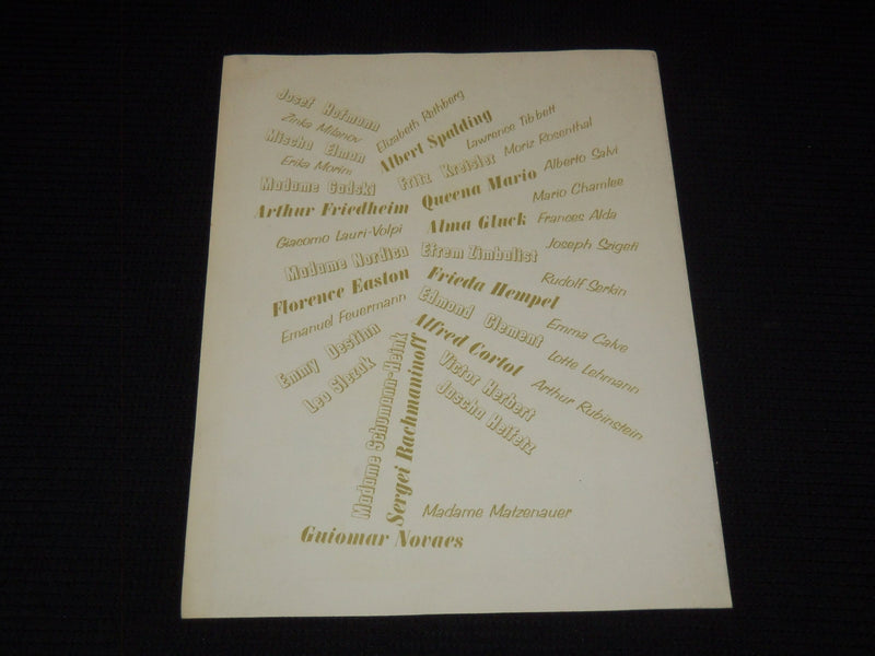1959 THE BAGBY MUSIC LOVERS PROGRAM - LUCREZIA BORI - J 7882