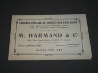 1925 SUMMER M. HARMAND & CIE POUR DAMES FRENCH CATALOGUE - FR 1131