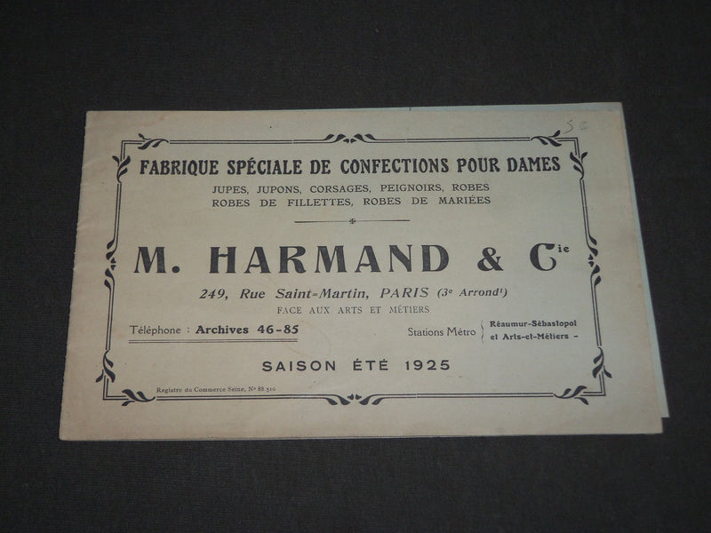 1925 SUMMER M. HARMAND & CIE POUR DAMES FRENCH CATALOGUE - FR 1131