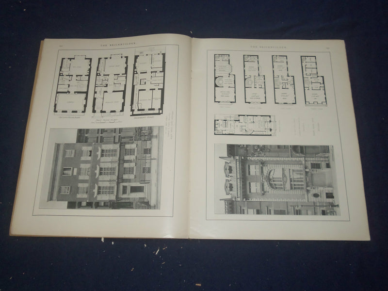 1908 SEPTEMBER THE BRICKBUILDER MAGAZINE - NEW YORK CITY HOUSES - ST 258J
