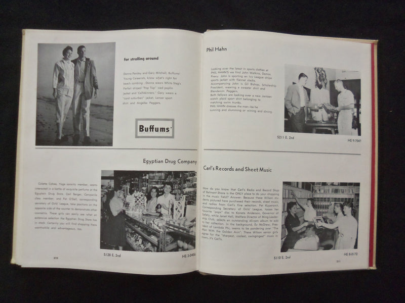 1956 CAMPANILE WOODROW WILSON HIGH SCHOOL YEARBOOK - LONG BEACH, CA - YB 3365