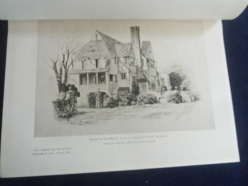 1926 SEP 5 THE AMERICAN ARCHITECT MAGAZINE - PHOTOS, STORIES & ADS - ST 7294