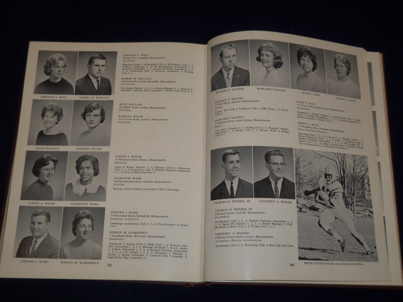 1962 CENTENNIAL INDEX UNIVERSITY OF MASSACHUSETTS YEARBOOK - PHOTOS - YB 426