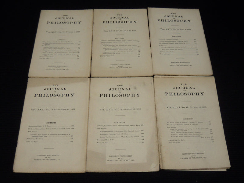 1929 THE JOURNAL OF PHILOSOPHY MAGAZINE LOT OF 25 ISSUES - WR 632F