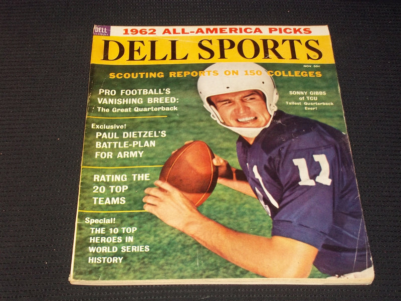 1962 NOVEMBER DELL SPORTS MAGAZINE - SONNY GIBBS COVER - E 7915