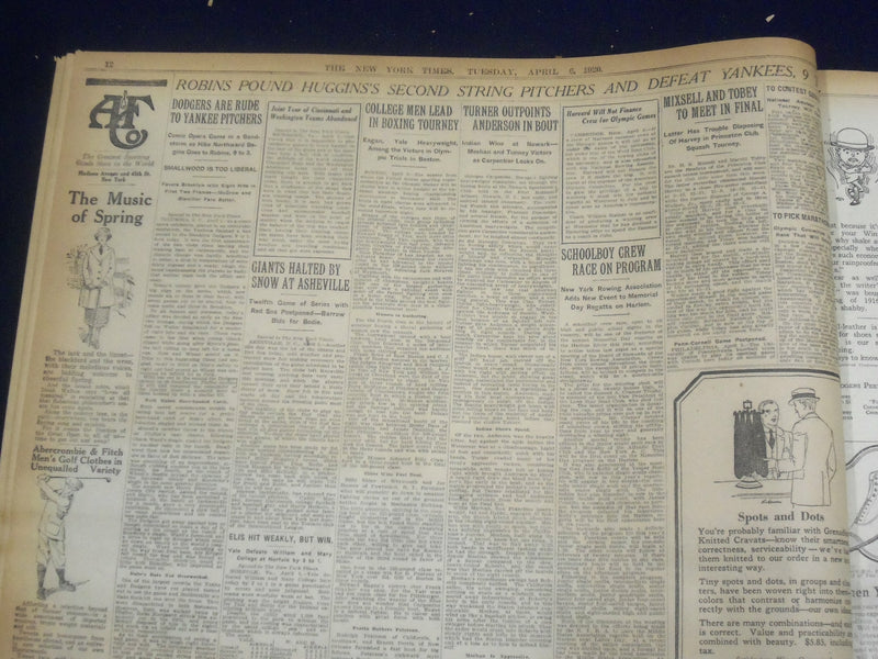 1920 APRIL 6 NEW YORK TIMES - FRENCH WILL SEIZE FRANKFORT TODAY - NT 8282