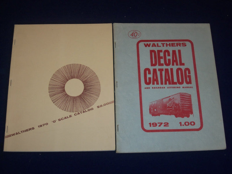1961-1972 WALTHERS MODEL RAILROADER O SCALE DECAL CATALOG LOT OF 5 - J 1683