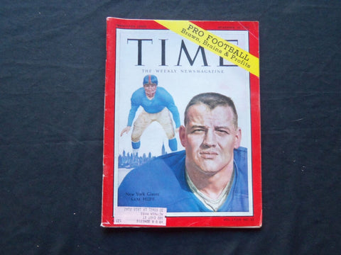 1959 NOVEMBER 30 TIME MAGAZINE - SAM HUFF, NEW YORK FOOTBALL GIANTS - T 1718
